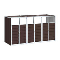 VidaXL Mülltonnenbox braun Mülltonnenbox - braun - VidaXL