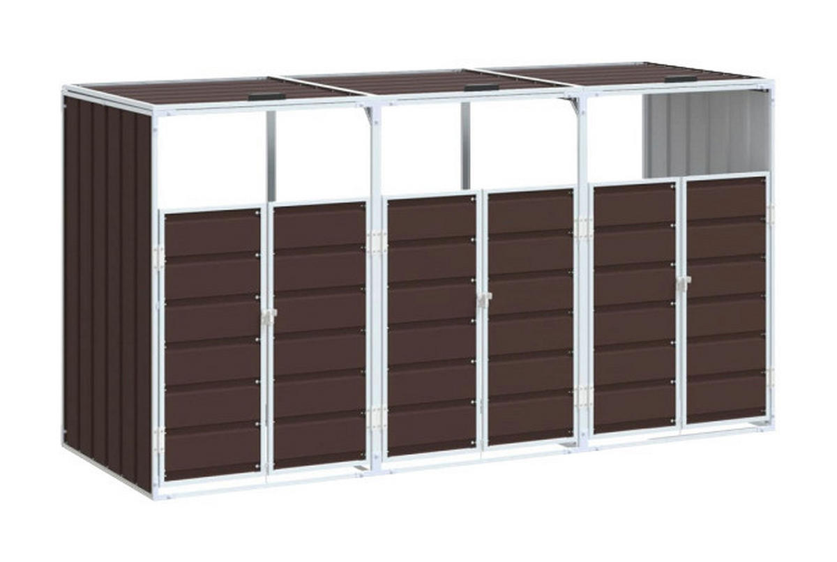 VidaXL Mülltonnenbox braun Mülltonnenbox - braun - VidaXL