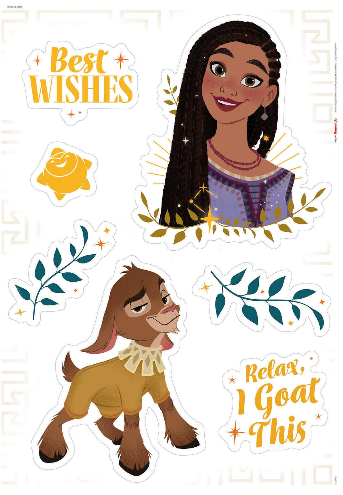 Komar Wandtattoo Best Wishes  Best Wishes B/L: ca. 50x70 cm Best Wishes - (50,00/70,00cm) - Komar