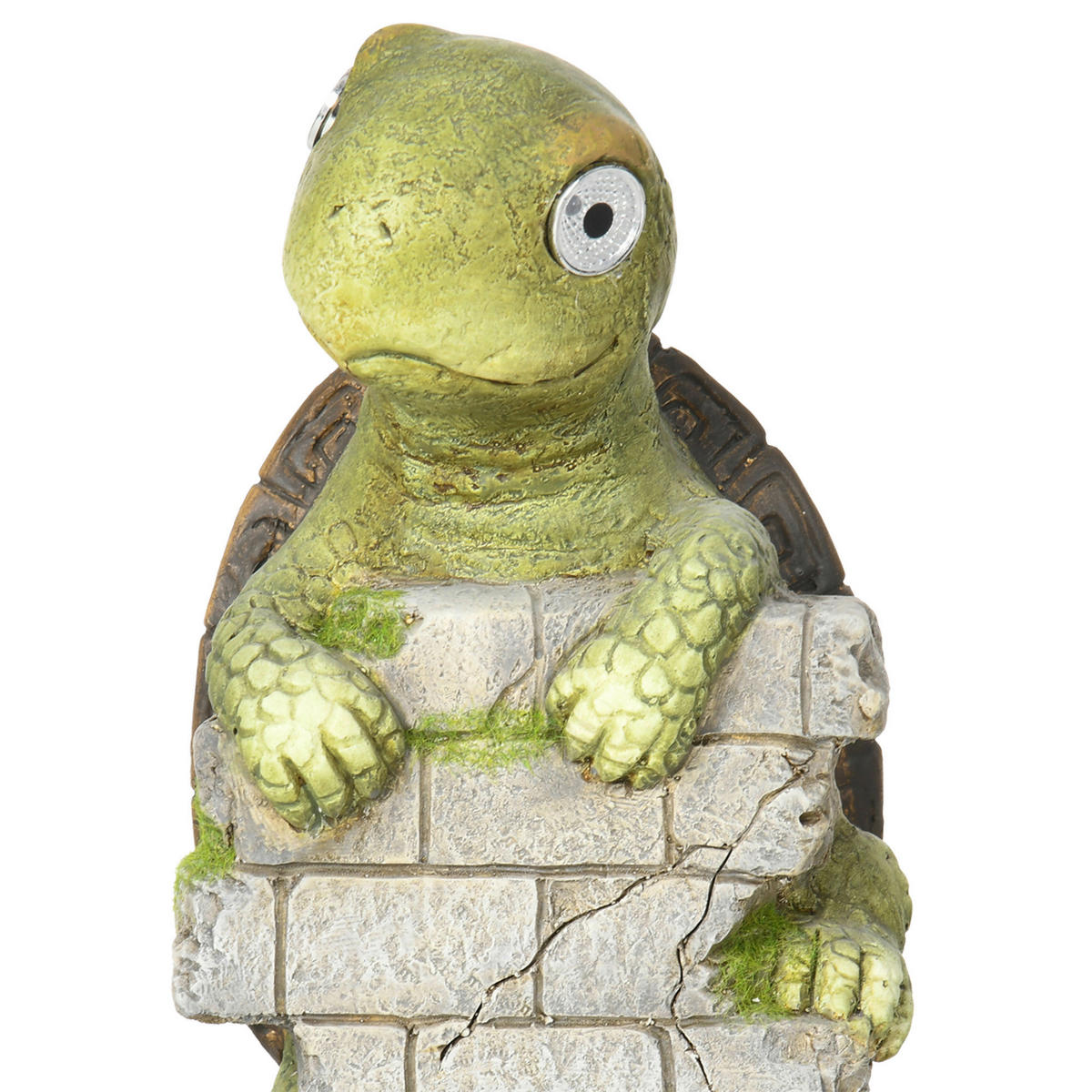 Outsunny Gartenstatue mit LED-Beleuchtung Gartenstatue_mit_LED-Beleuchtung - natur (17,50/18,50/36,50cm) - Outsunny