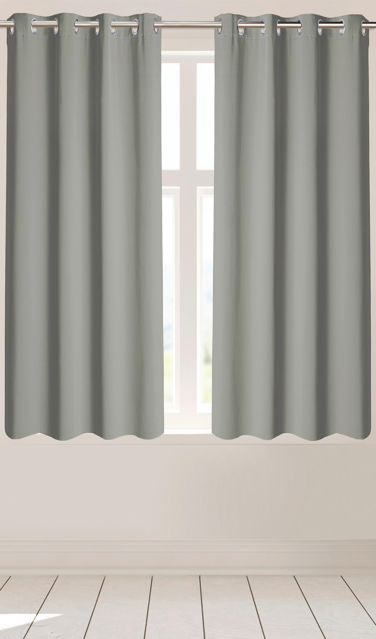 Ösenvorhang Verona silber B/L: ca. 140x145 cm Verona - silber (140,00/145,00cm)