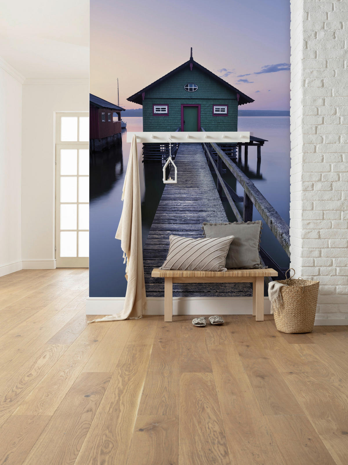 Komar Fototapete Das grüne Bootshaus B/L: ca. 200x280 cm Das grüne Bootshaus - (200,00/280,00cm) - Komar