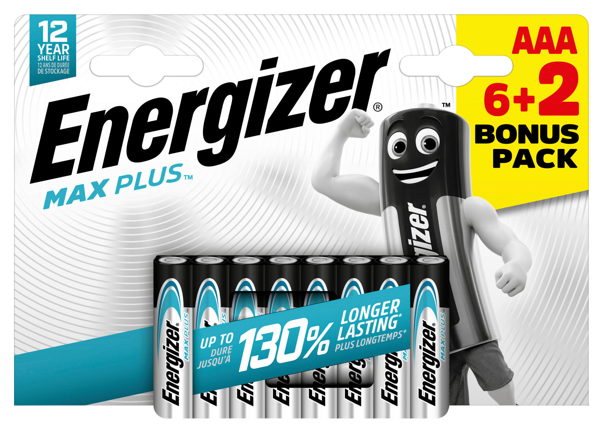 Energizer Batterie Batterie_AAA_Energizer_MaxPlus_6+2 - (16,70/11,40cm) - Energizer