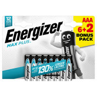 Energizer Batterie Batterie_AAA_Energizer_MaxPlus_6+2 - (16,70/11,40cm) - Energizer