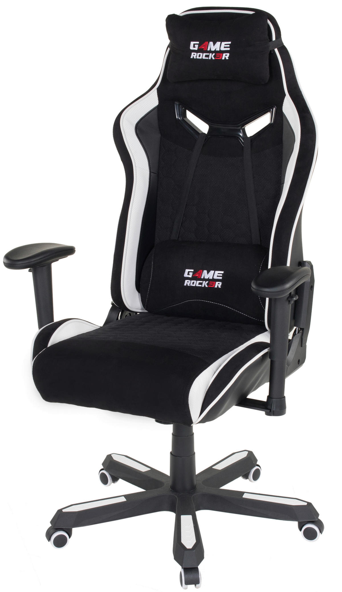 Gaming-Sessel Game-Rocker schwarz weiß Kunstleder Microfaser Game-Rocker - weiß/schwarz
