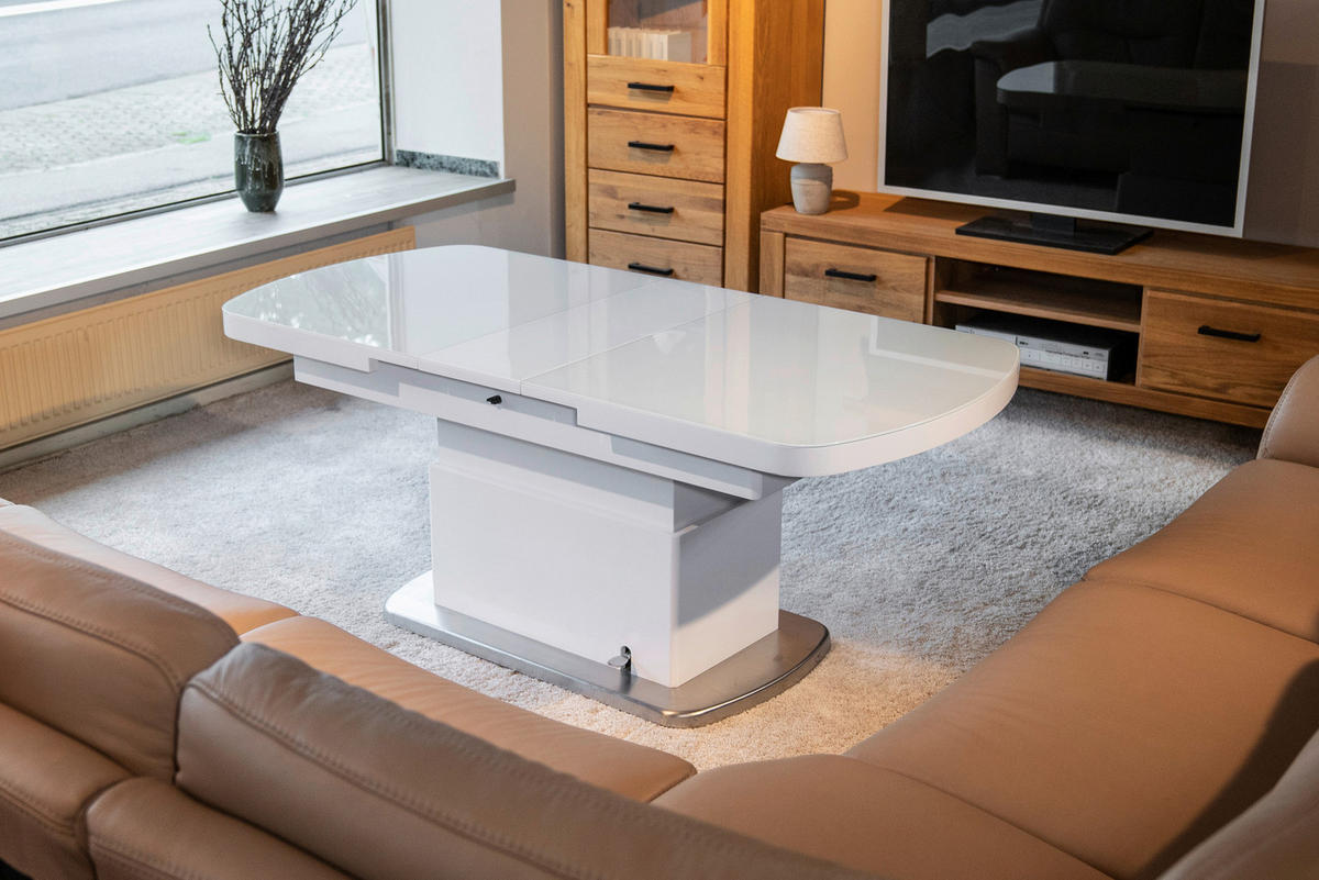 Couchtisch Levi weiß MDF B/H/T: ca. 135x50x75 cm Levi - weiß (135,00/50,00/75,00cm)