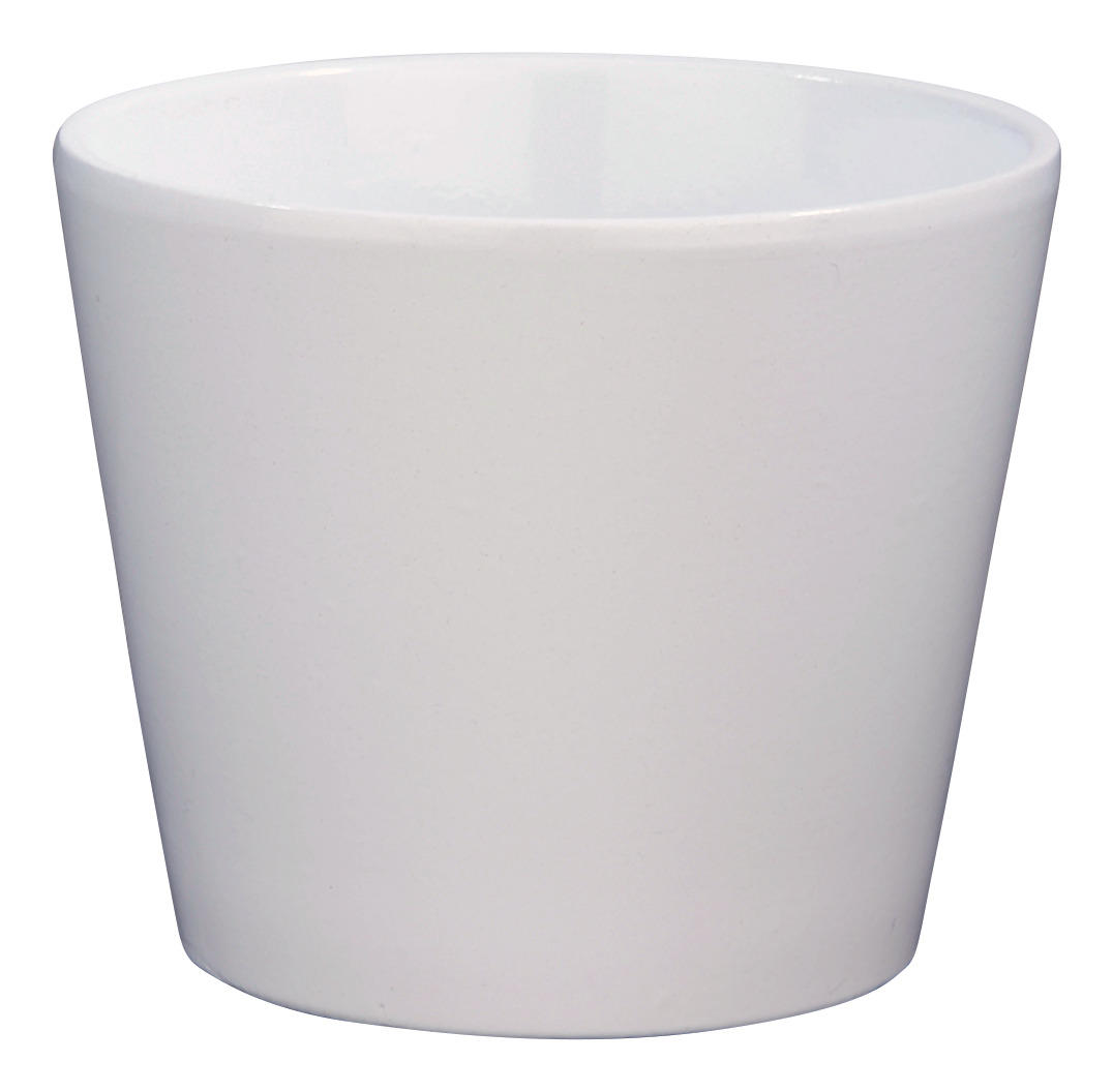 Übertopf Weiß Keramik B/h/l: Ca. 13x10x13 Cm Übertopf Weiß Matt - weiß (13,00/13,00/10,00cm)