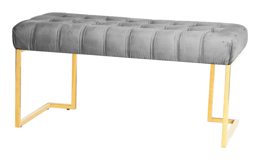 Sitzbank Rare 201 grau B/H/T: ca. 47x48x100 cm Rare 201 - gold/grau (47,00/48,00/100,00cm) - 360 Living