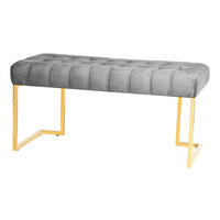 Sitzbank Rare 201 grau B/H/T: ca. 47x48x100 cm Rare 201 - gold/grau (47,00/48,00/100,00cm) - 360 Living
