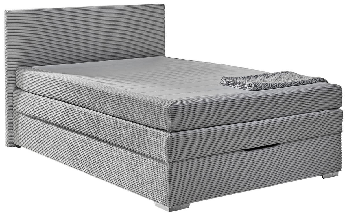 Boxspringbett Porto grau Liegefläche B/L: ca. 140x200 cm Porto - grau (147,00/105,00/211,00cm)