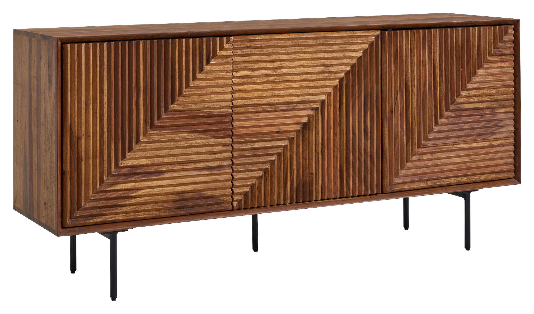 Sideboard rosenholz Nachbildung B/H/T: ca. 148x72x40 cm Sideboard - rosenholz (148,00/72,00/40,00cm) - Wohnling