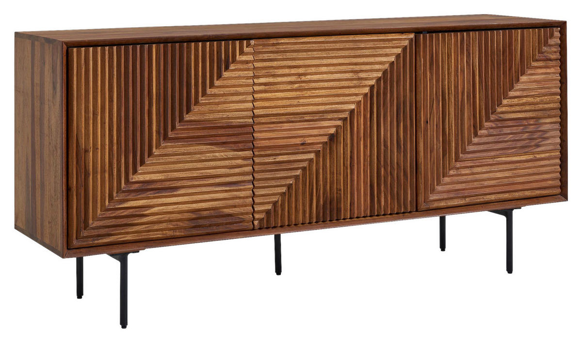 Sideboard rosenholz Nachbildung B/H/T: ca. 148x72x40 cm Sideboard - rosenholz (148,00/72,00/40,00cm) - Wohnling