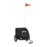 vidaXL Fahrradanhänger schwarz schwarz Hunde-Fahrradanhänger - schwarz - vidaXL