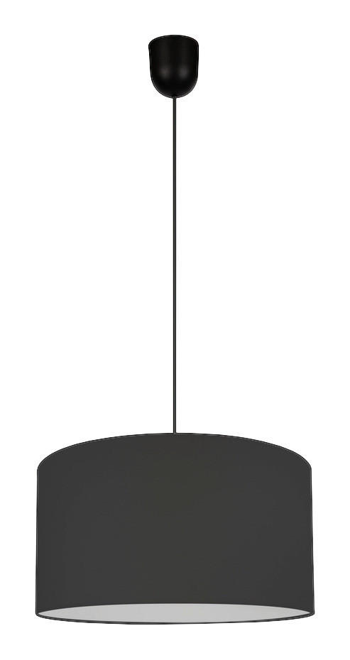 Pendelleuchte Daher schwarz Kunststoff Textil D: ca. 38 cm E27 1 Brennstellen Pendelleuchte_Daher - schwarz (38,00cm)