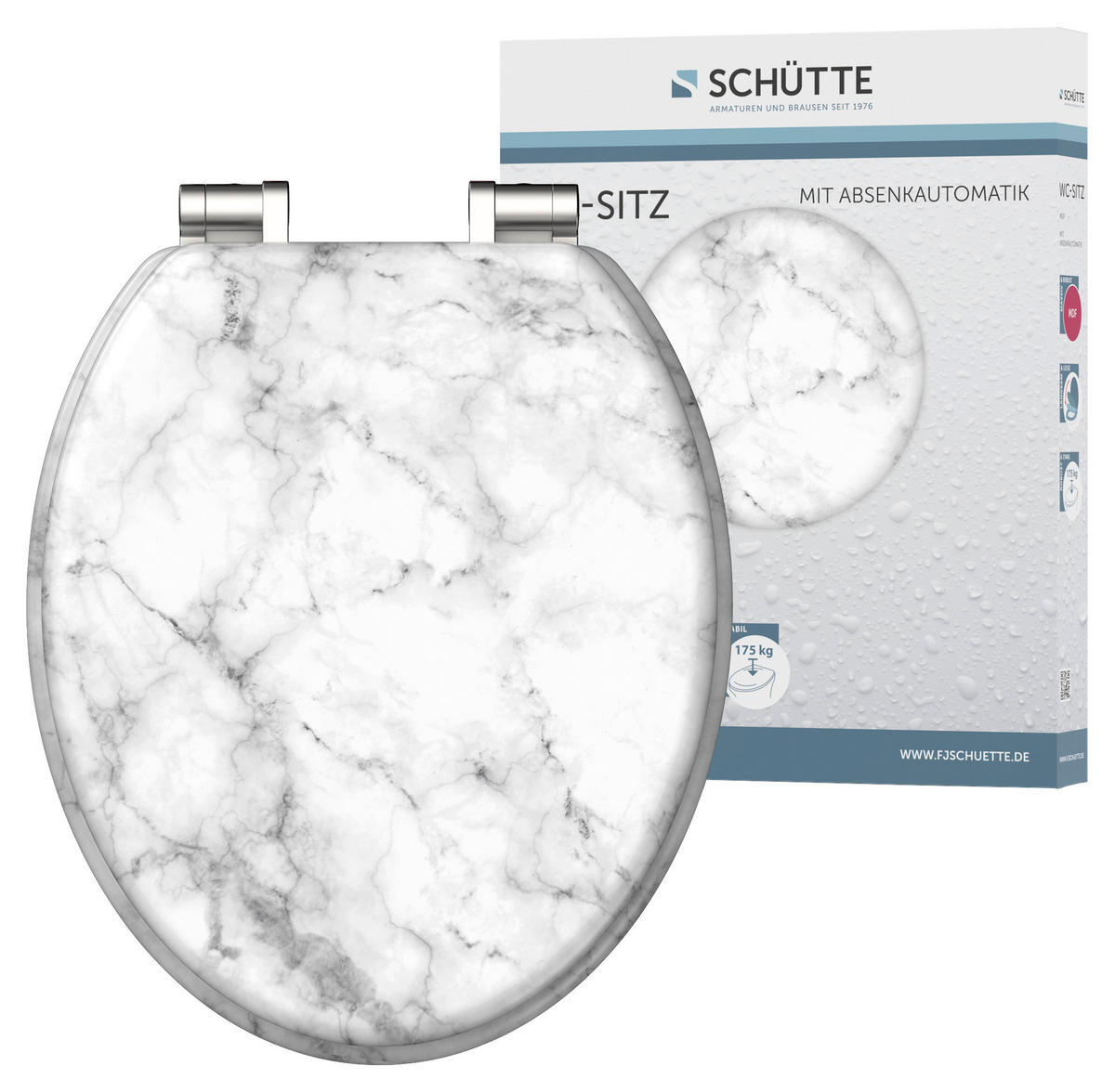 WC-Sitz MDF B/H/L: ca. 6,8x48,1x38,2 cm WC-Sitz_Marmor_Stone MDF - (38,20/6,80/48,10cm) - Eisl