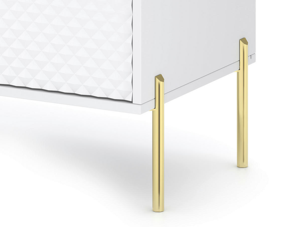 Vitrine VITRINE DIAMOND DI4 LED weiß weiß glänzend Nachbildung B/H/T: ca. 53,7x190x42 cm VITRINE DIAMOND DI4 LED - weiß (53,70/190,00/42,00cm) - WIPMEB