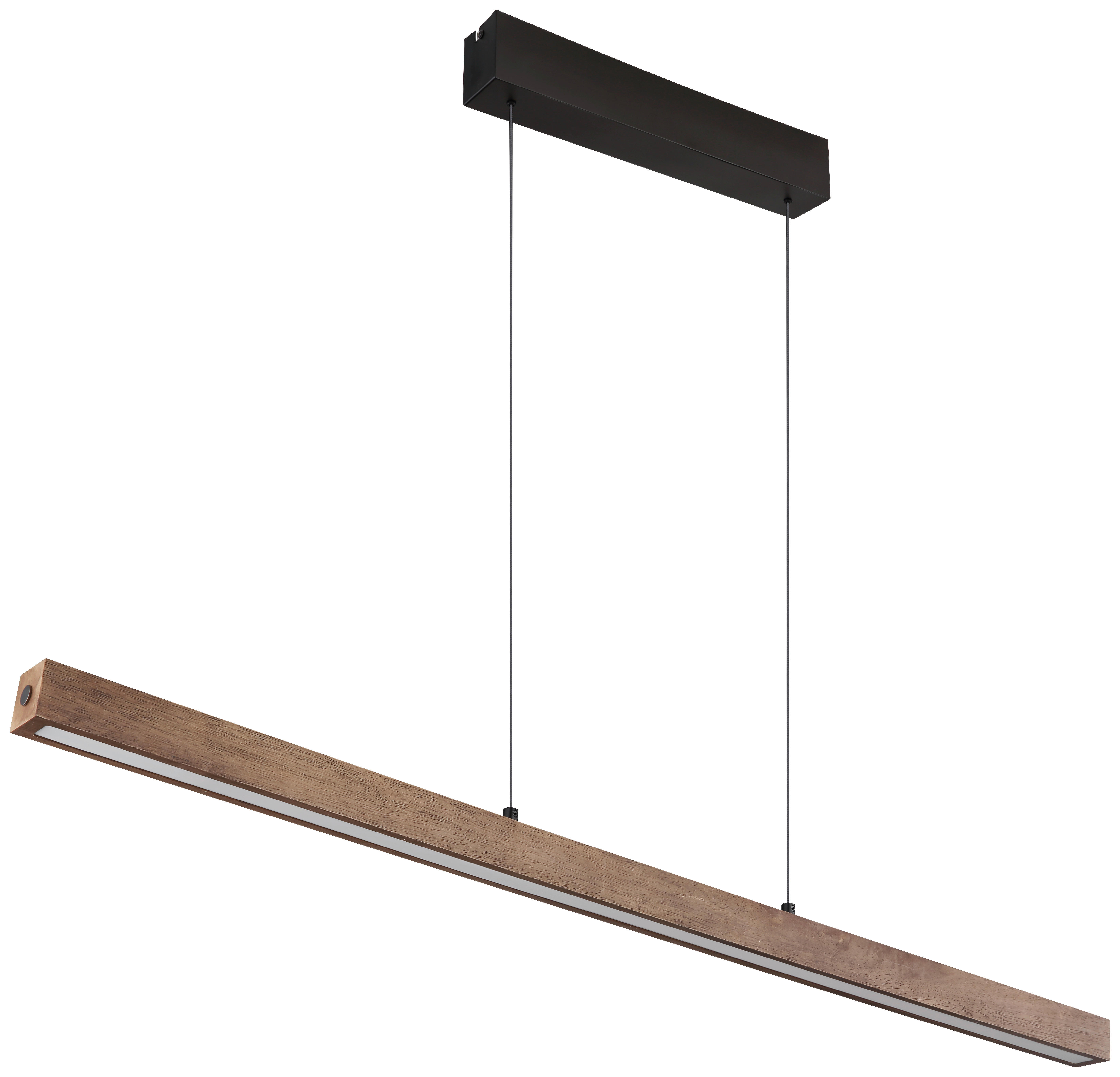 GLOBO LED-Pendelleuchte dunkelbraun mattschwarz Metall Kunststoff Holz B/H/T: ca. 4,5x150x115 cm OLIVUS - dunkelbraun/mattschwarz (4,50/150,00/115,00cm) - GLOBO
