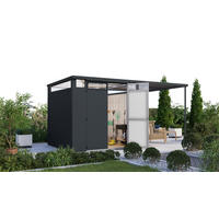 Karibu Gartenhaus Nessa 2 anthrazit B/H/L: ca. 230x215x448 cm Nessa 2 - anthrazit (448,00/230,00/215,00cm) - Karibu