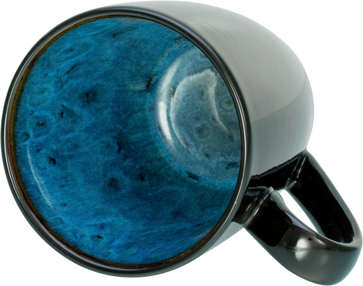 CreaTable Kombiservice Capri blau Keramik 16 tlg. Capri - blau/schwarz - CreaTable