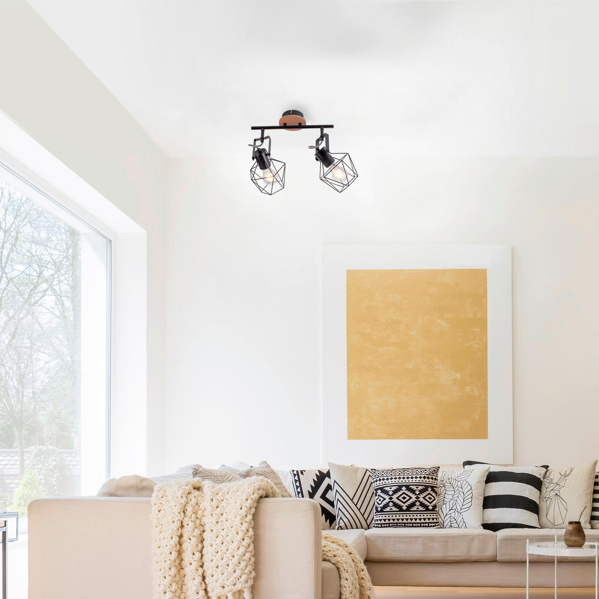 Just Light Spotbalken 15672-78 Eisen B/H/L: ca. 28x31x61 cm E27 2 Brennstellen Spotbalken_2flg.Jaro - (61,00/28,00/31,00cm) - Just Light
