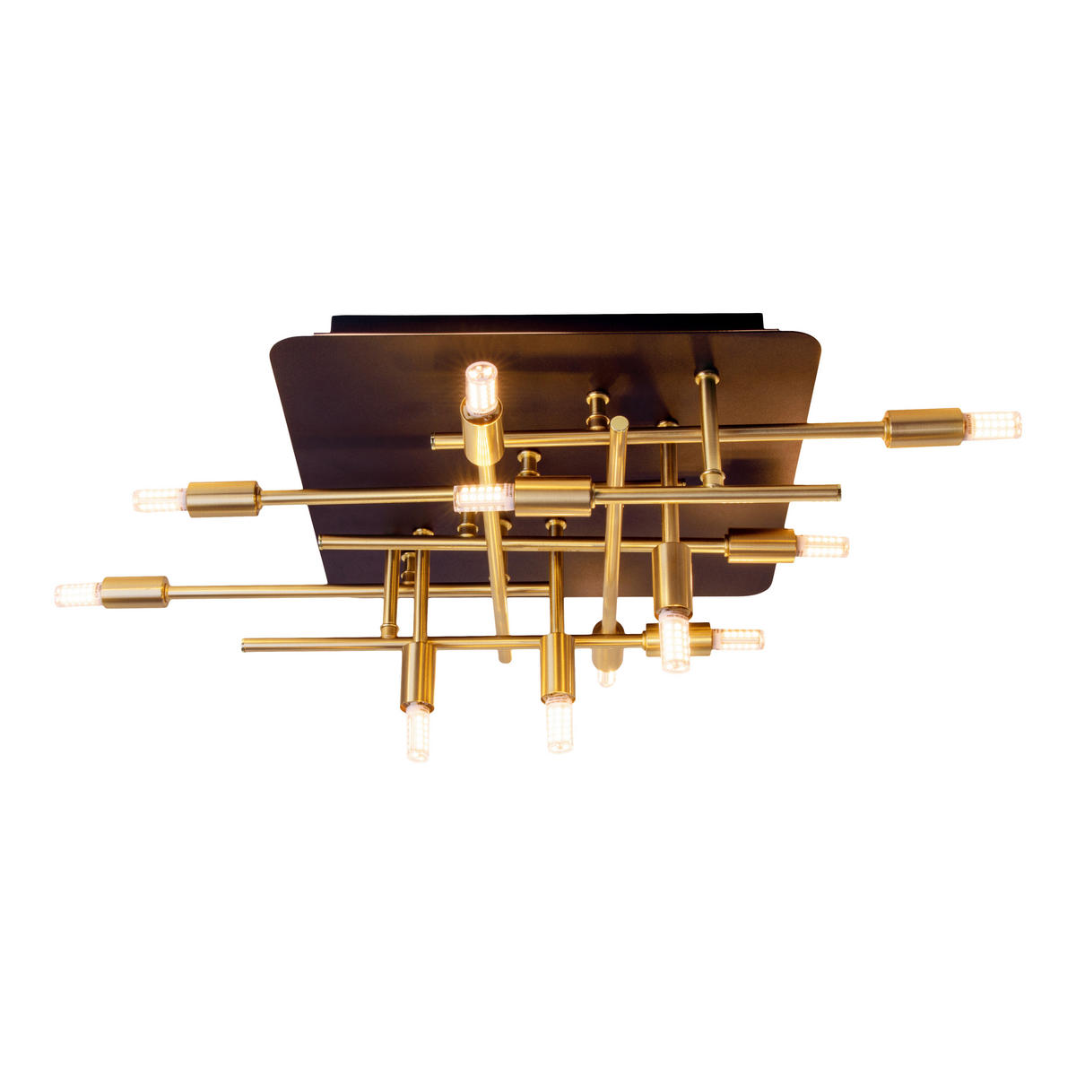 Näve Leuchten Deckenleuchte 1392845 messing Metall B/H/T: ca. 48x15x51 cm G9 11 Brennstellen Ancona - messing (48,00/15,00/51,00cm) - Näve Leuchten