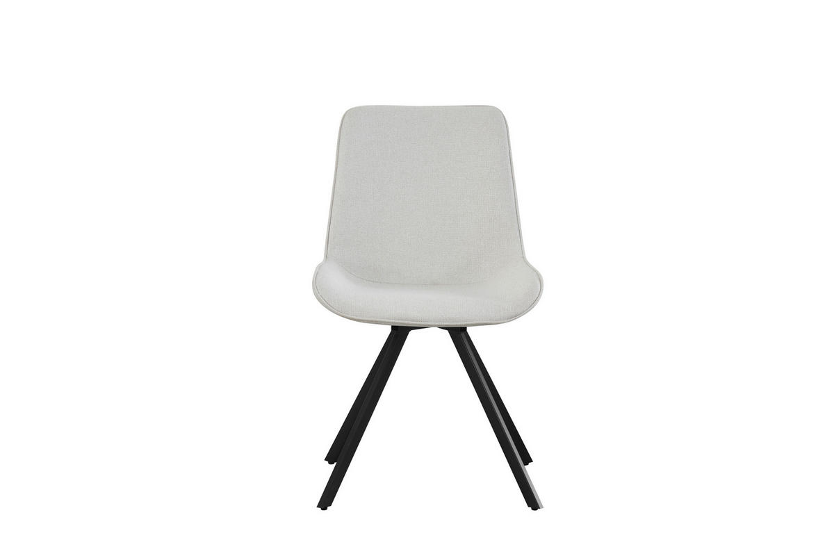 Drehstuhl EMILIA, 2er Set creme schwarz Webstoff B/H/T: ca. 52x85x61 cm EMILIA, 2er Set - creme/schwarz (52,00/85,00/61,00cm) - xonox.home