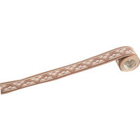 Borte B/L: ca. 5,5x500 cm Borte 93691-1 Ornament braun - (5,50/500,00cm)