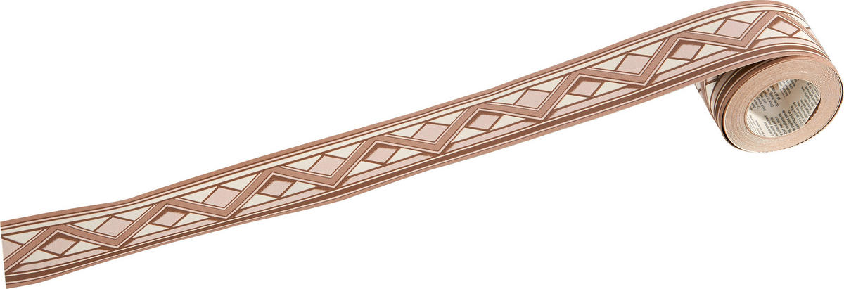 Borte B/L: ca. 5,5x500 cm Borte 93691-1 Ornament braun - (5,50/500,00cm)