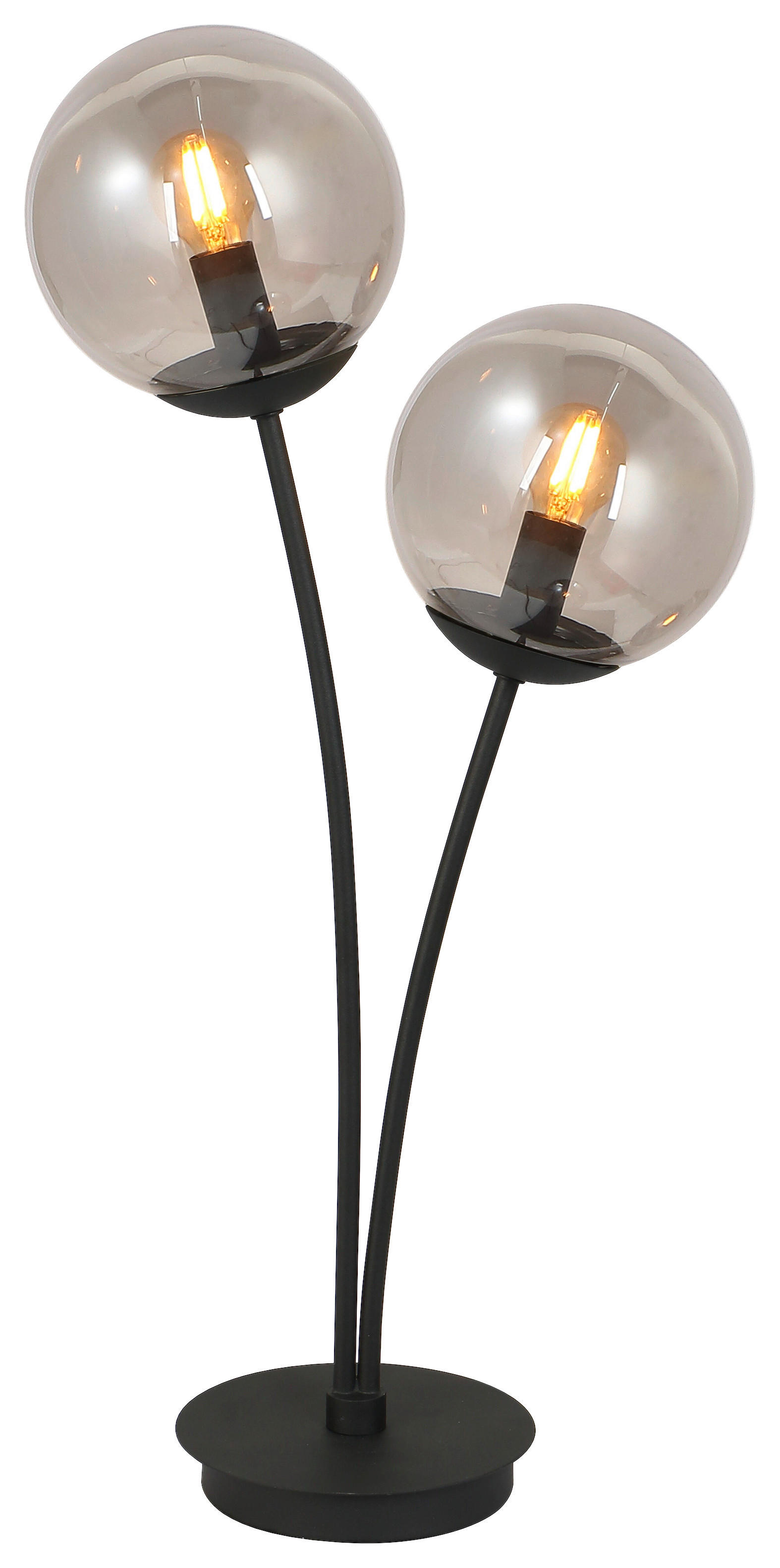 Tischleuchte Space schwarz Glas B/H/T: ca. 15x60x32 cm E14 2 Brennstellen Tischleuchte_Space - schwarz (15,00/60,00/32,00cm)