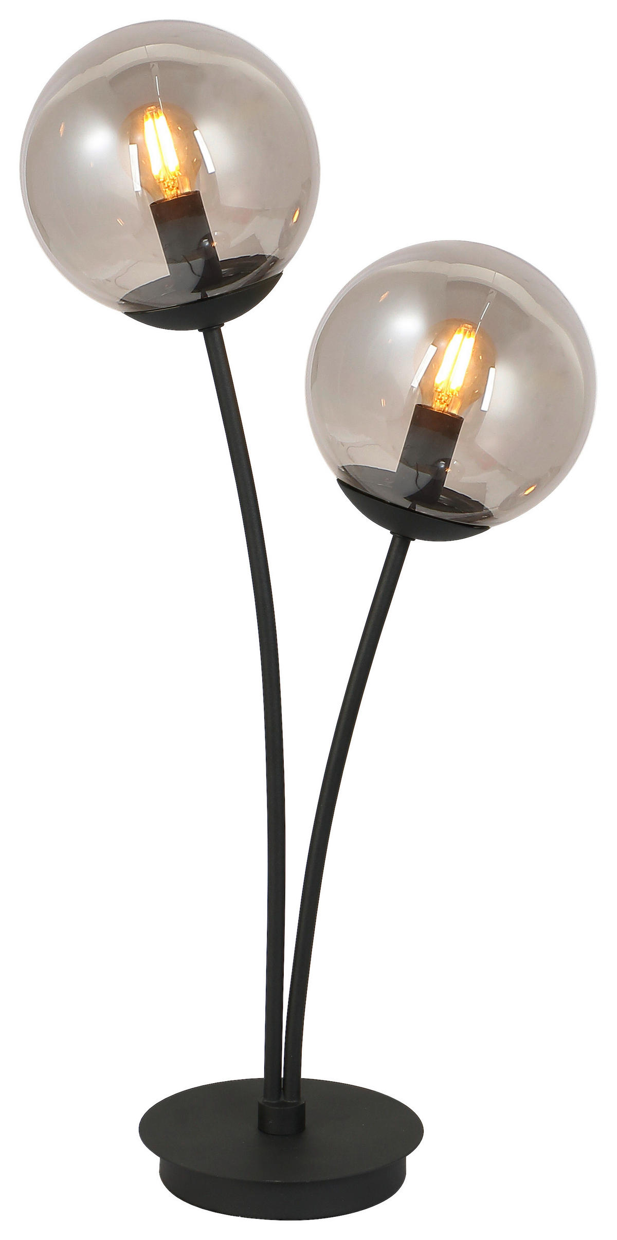 Tischleuchte Space schwarz Glas B/H/T: ca. 15x60x32 cm E14 2 Brennstellen Tischleuchte_Space - schwarz (15,00/60,00/32,00cm)