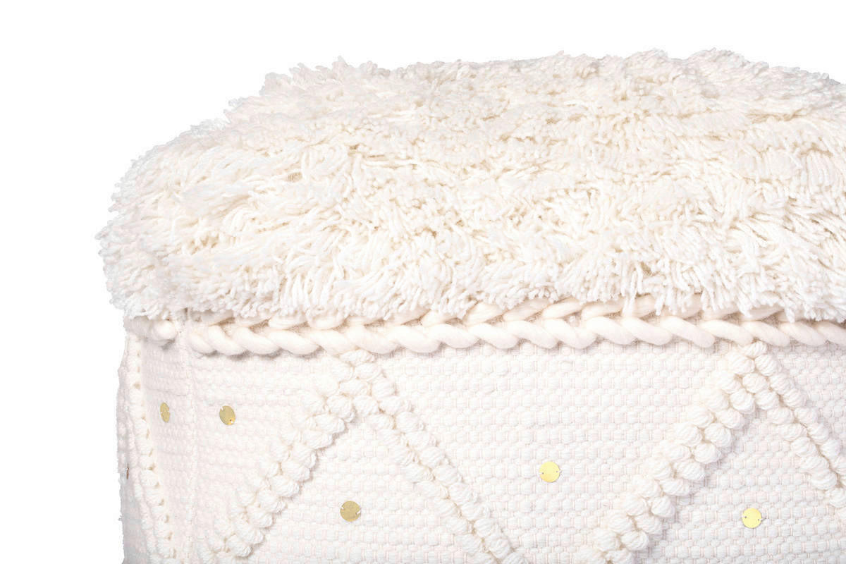360 Living Hocker Bohist 500 creme B/H/T: ca. 50x45x50 cm Bohist 500 - creme (50,00/45,00/50,00cm) - 360 Living