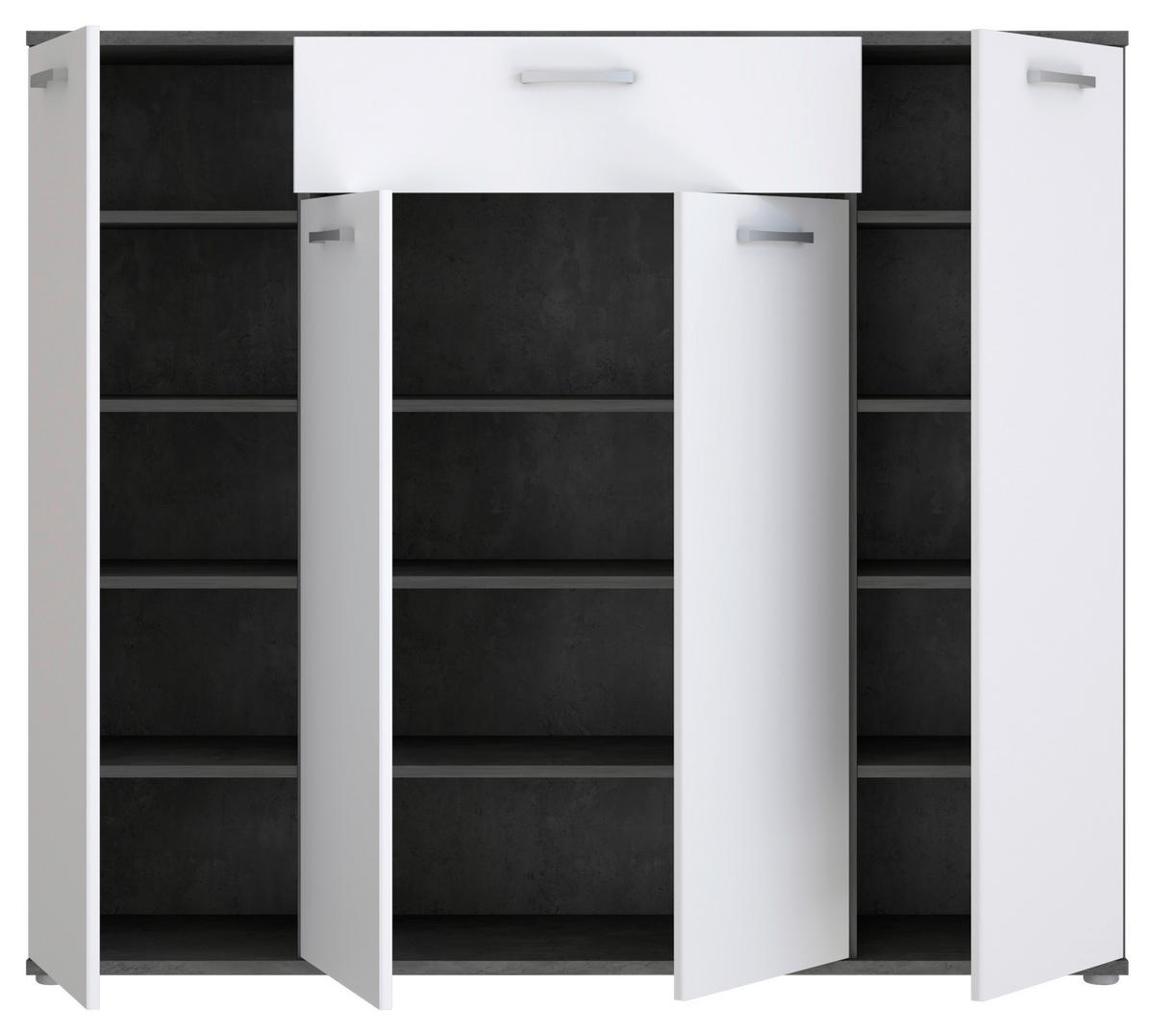 Kommode  Beton dunkel Optik weiß B/H/T: ca. 139x121x35 cm Rypsyma_Kommode RPSK341-C592 - Beton/weiß (139,00/121,00/35,00cm)