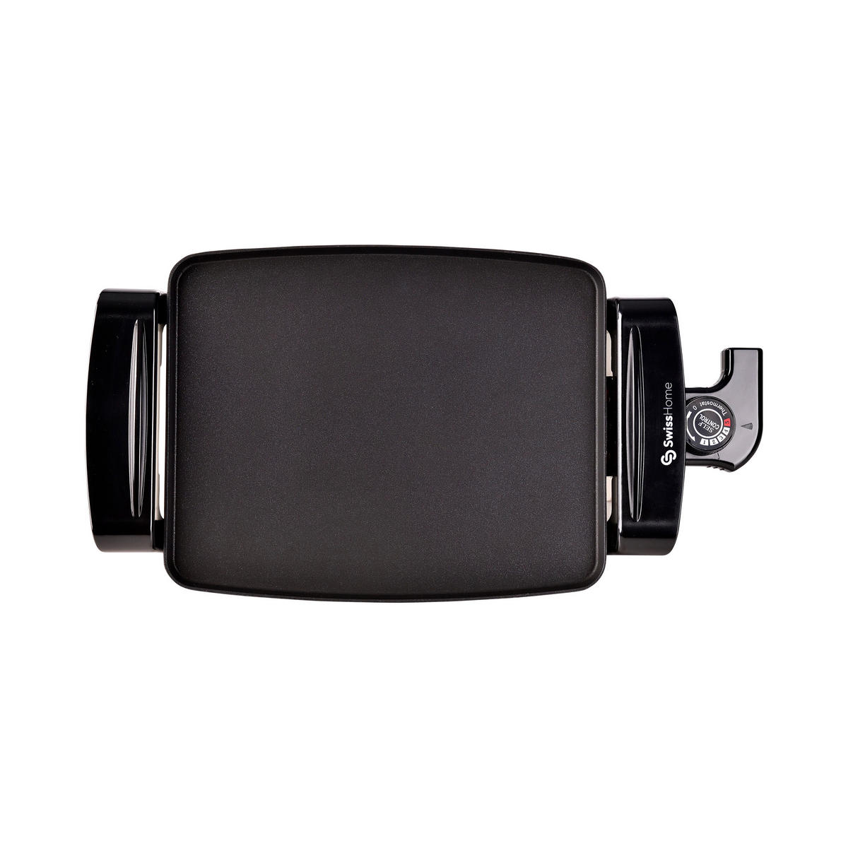 SWISS HOME Grillplatte schwarz Aluminium B/H/L: ca. 10,2x22,8x38,6 cm PETIT - schwarz (38,60/10,20/22,80cm) - SWISS HOME