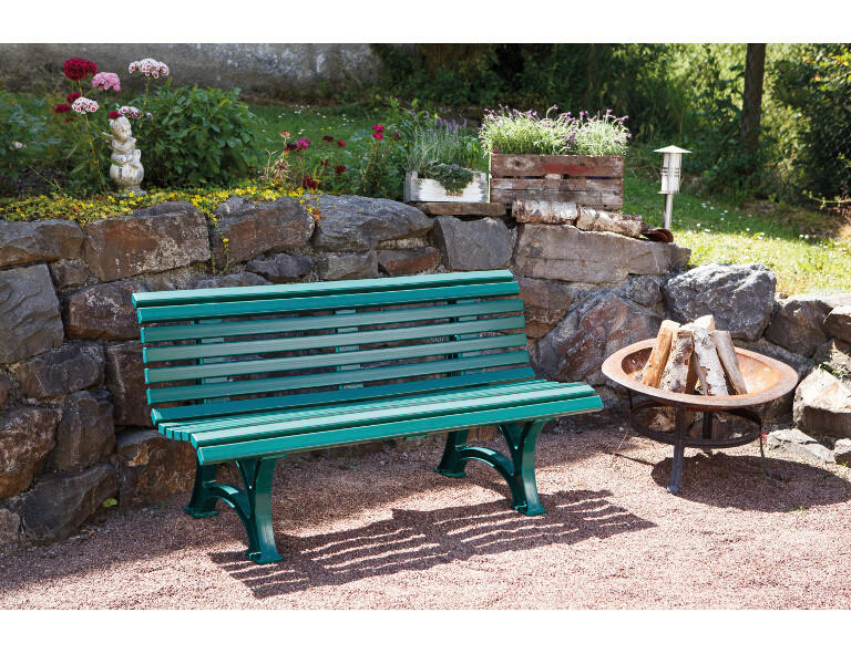 Blome Sitzbank Helgoland grün Kunststoff B/H/L: ca. 64x80x150 cm Helgoland - grün (150,00/64,00/80,00cm) - Blome