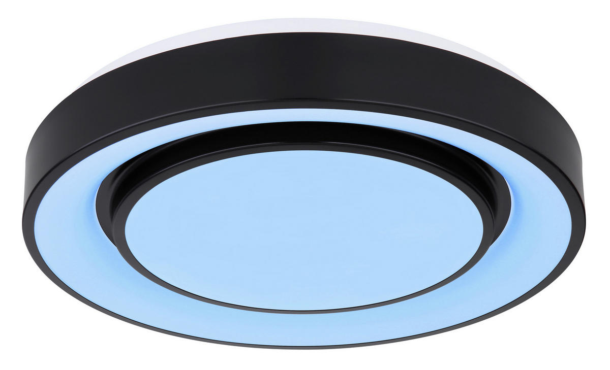 GLOBO Deckenleuchte SULLY 41368-24 schwarz Opal Metall Kunststoff H/D: ca. 7,5x38 cm SULLY - schwarz/Opal (38,00/7,50cm) - GLOBO