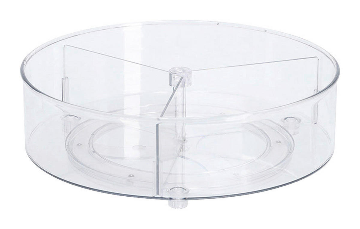 Zeller Dreh-Organizer transparent Kunststoff B/H/L: ca. 27x8,5x27 cm Dreh-Organizer - transparent (27,00/27,00/8,50cm) - Zeller
