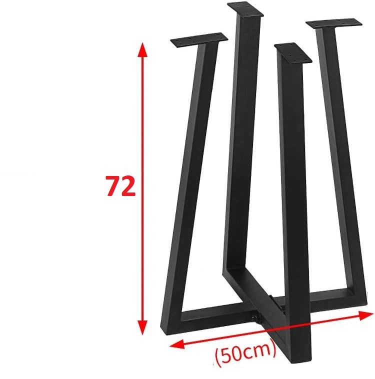 Tischgestell OS  MA81 schwarz matt pulverbeschichtet B/H: ca. 55x72 cm