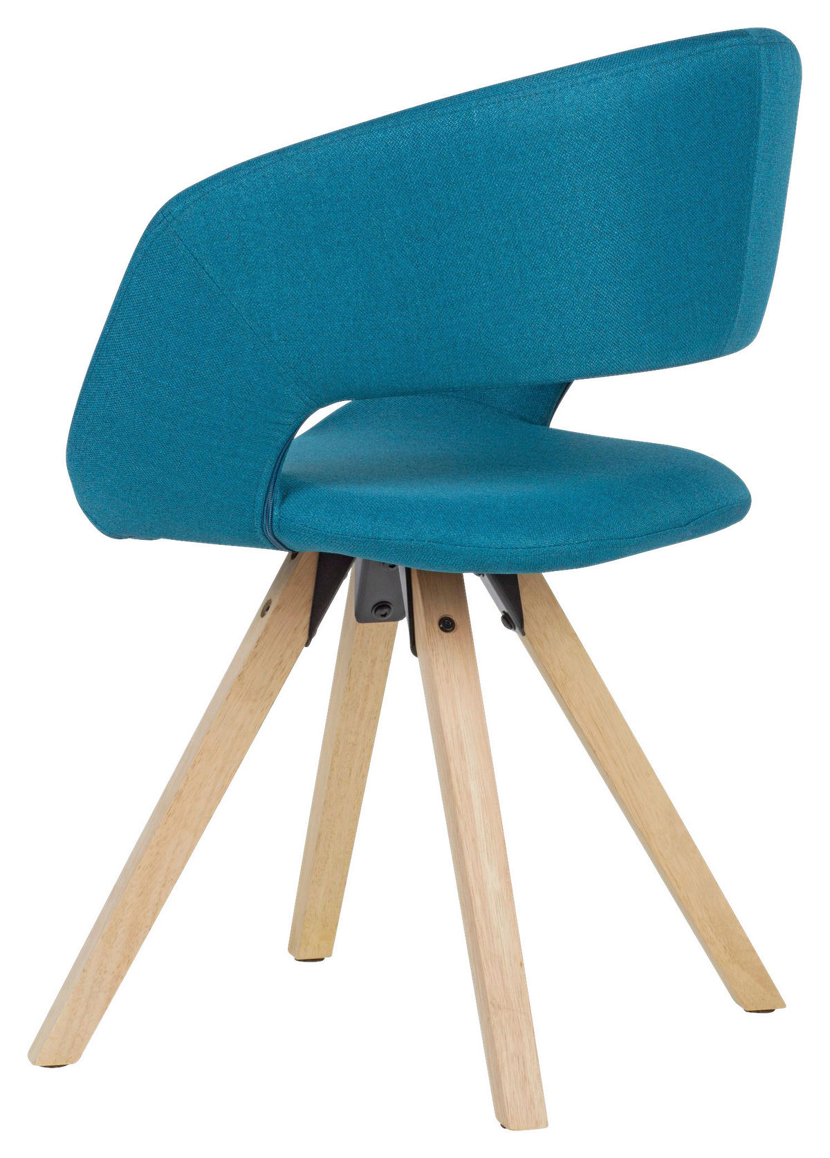 Stuhl blau B/H/T: ca. 43x80x56 cm Esszimmerstuhl - blau/Eiche (43,00/80,00/56,00cm) - Wohnling