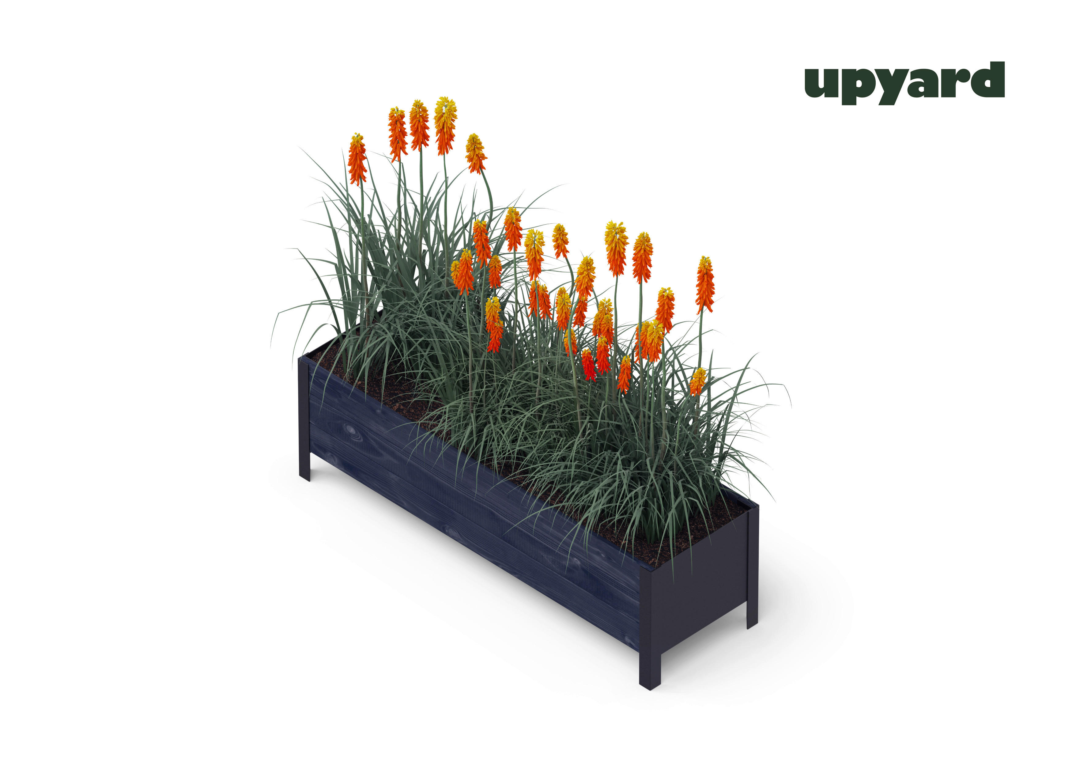 UPYARD Hochbeet MODERN schwarz Holz B/H/L: ca. 36x32x118 cm MODERN - schwarz (118,00/36,00/32,00cm) - UPYARD