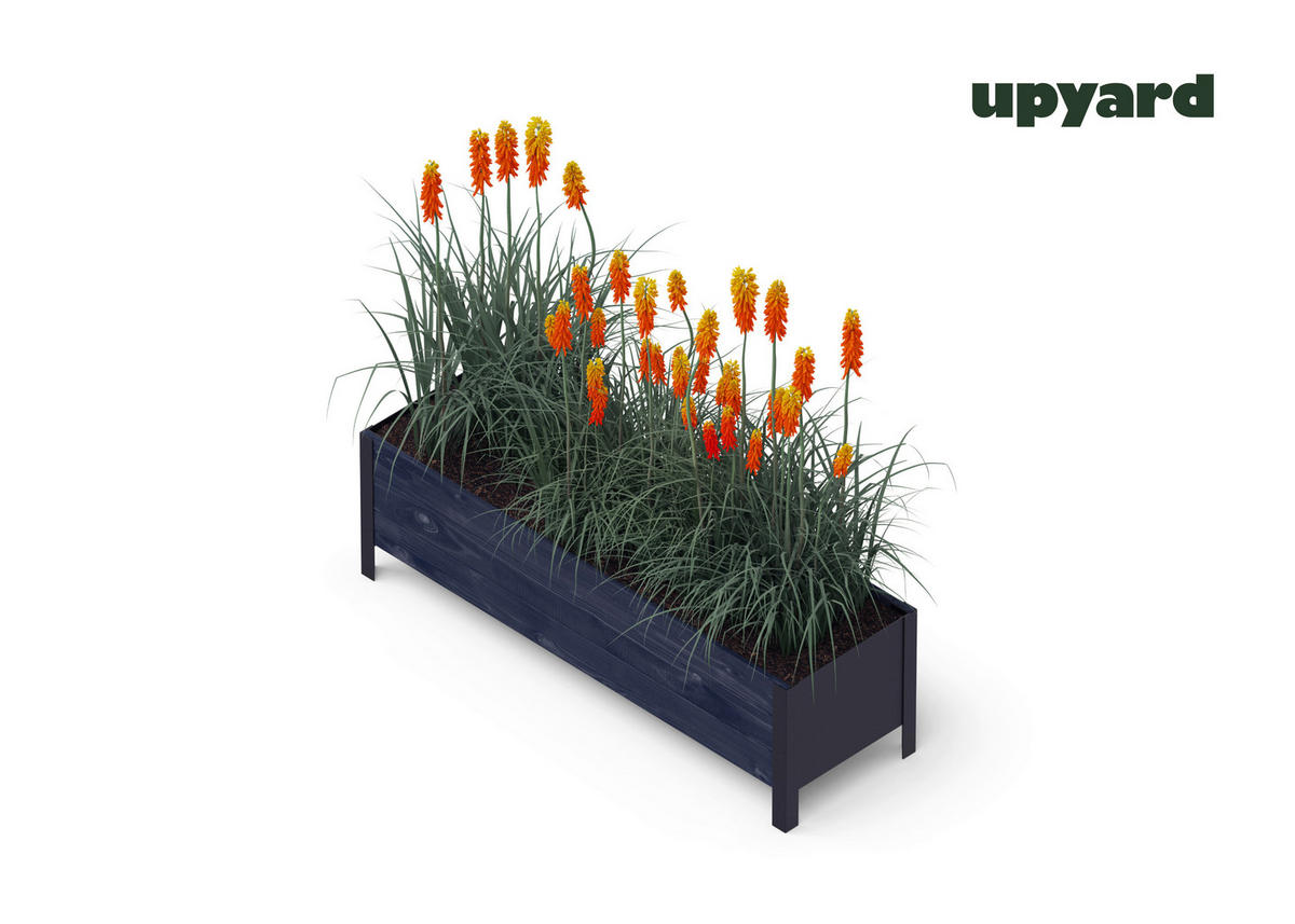UPYARD Hochbeet MODERN schwarz Holz B/H/L: ca. 36x32x118 cm MODERN - schwarz (118,00/36,00/32,00cm) - UPYARD