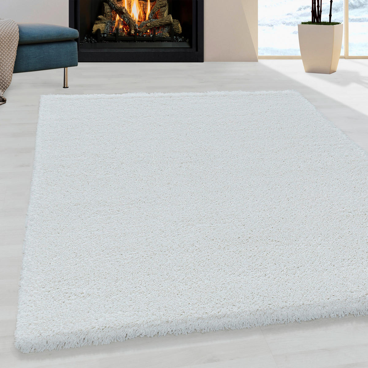 Ayyildiz Teppich FLUFFY weiß B/L: ca. 120x170 cm FLUFFY - weiß (120,00/170,00cm) - Ayyildiz