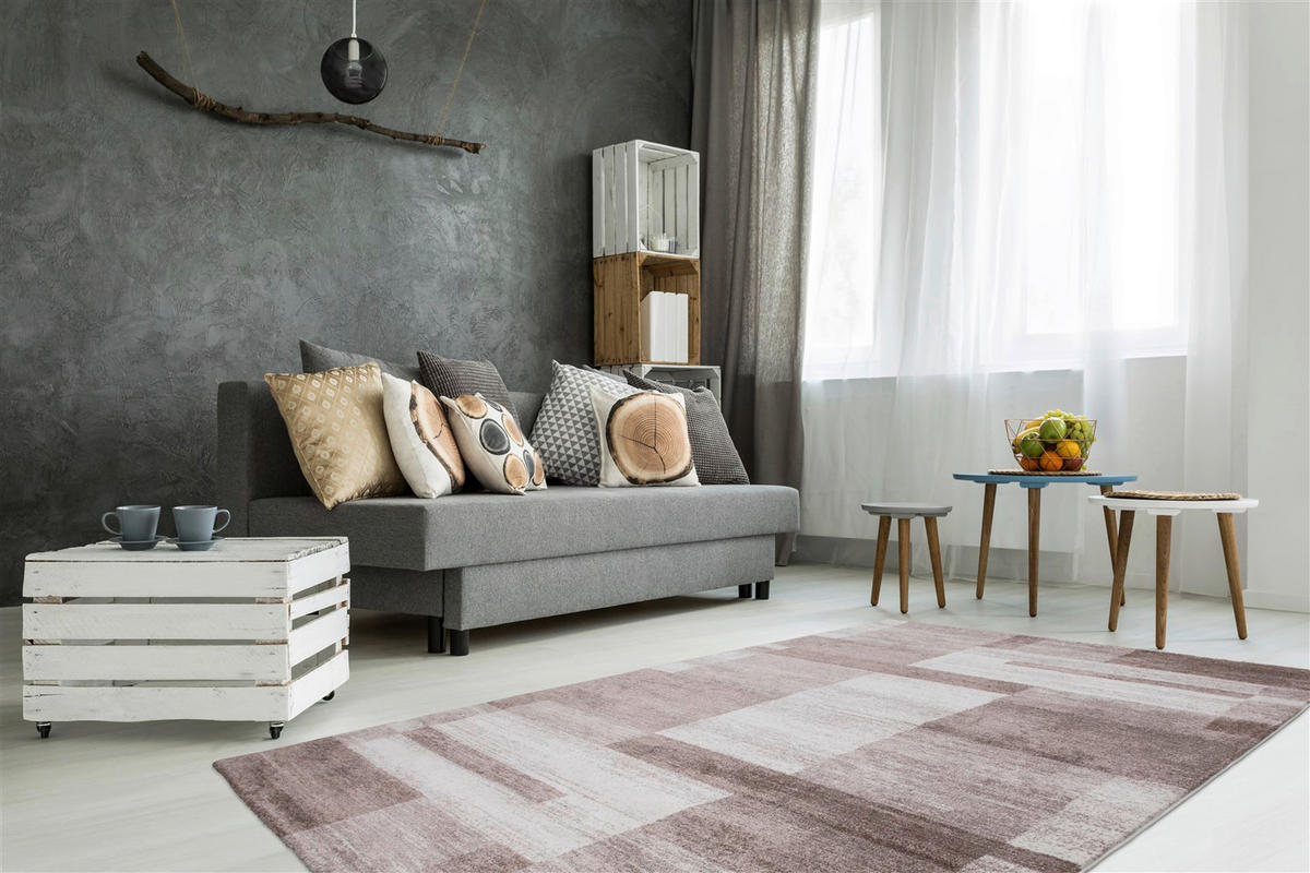 Kayoom Kurzflorteppich Falkland - Port Louis beige B/L: ca. 120x170 cm Falkland - Port Louis - beige (120,00/170,00cm) - Kayoom