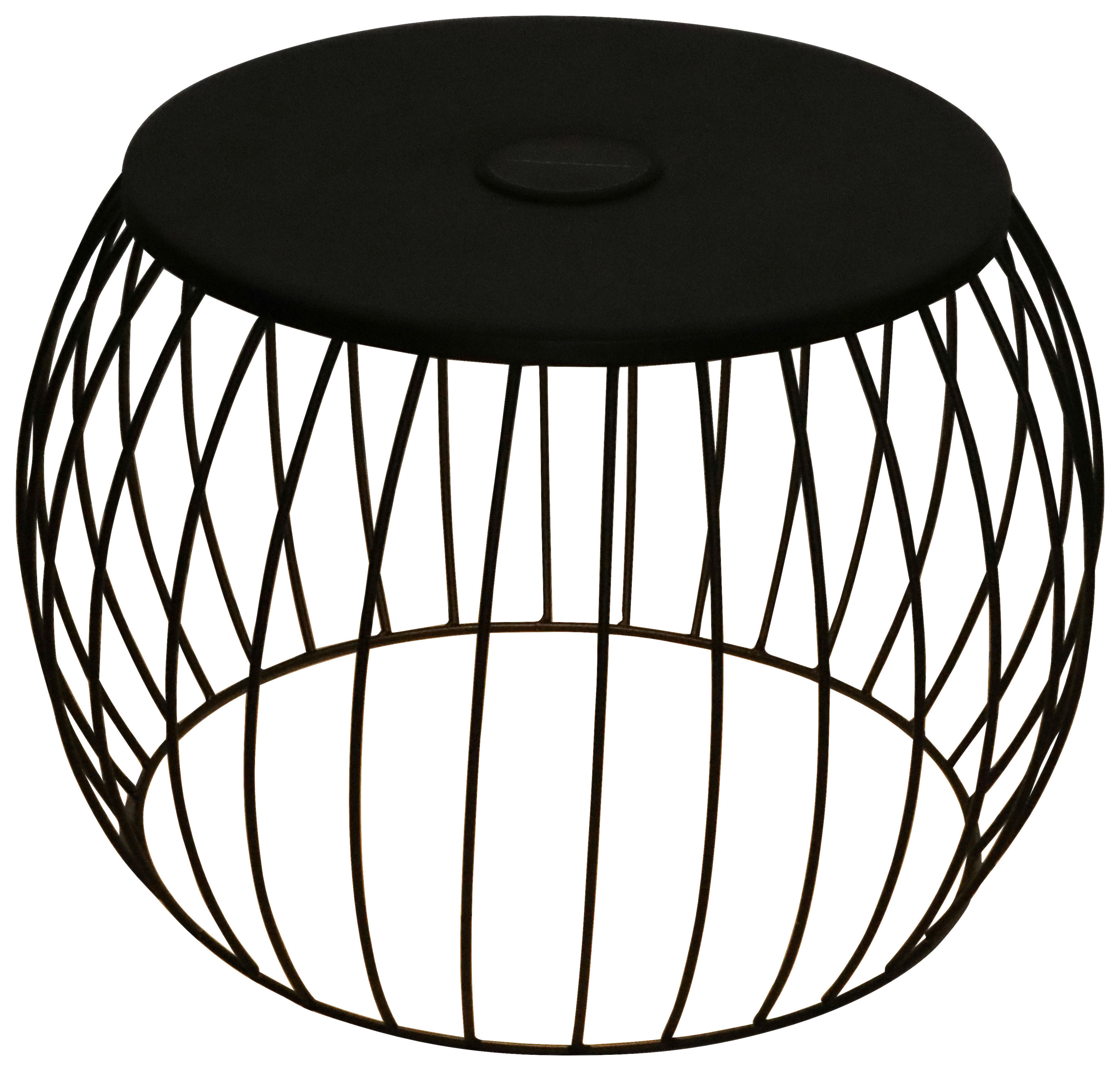 POCOline Beistelltisch schwarz Metall H/D: ca. 43x49 cm LED-Solar-Beistelltisch_M - schwarz (49,00/43,00cm) - POCOline
