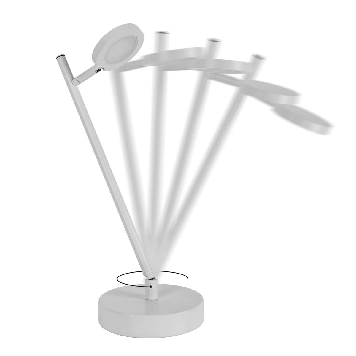 Näve Leuchten LED-Tischleuchte weiß Kunststoff Metall B/H/T: ca. 22,6x45x16 cm LUPA - weiß (22,60/45,00/16,00cm) - Näve Leuchten