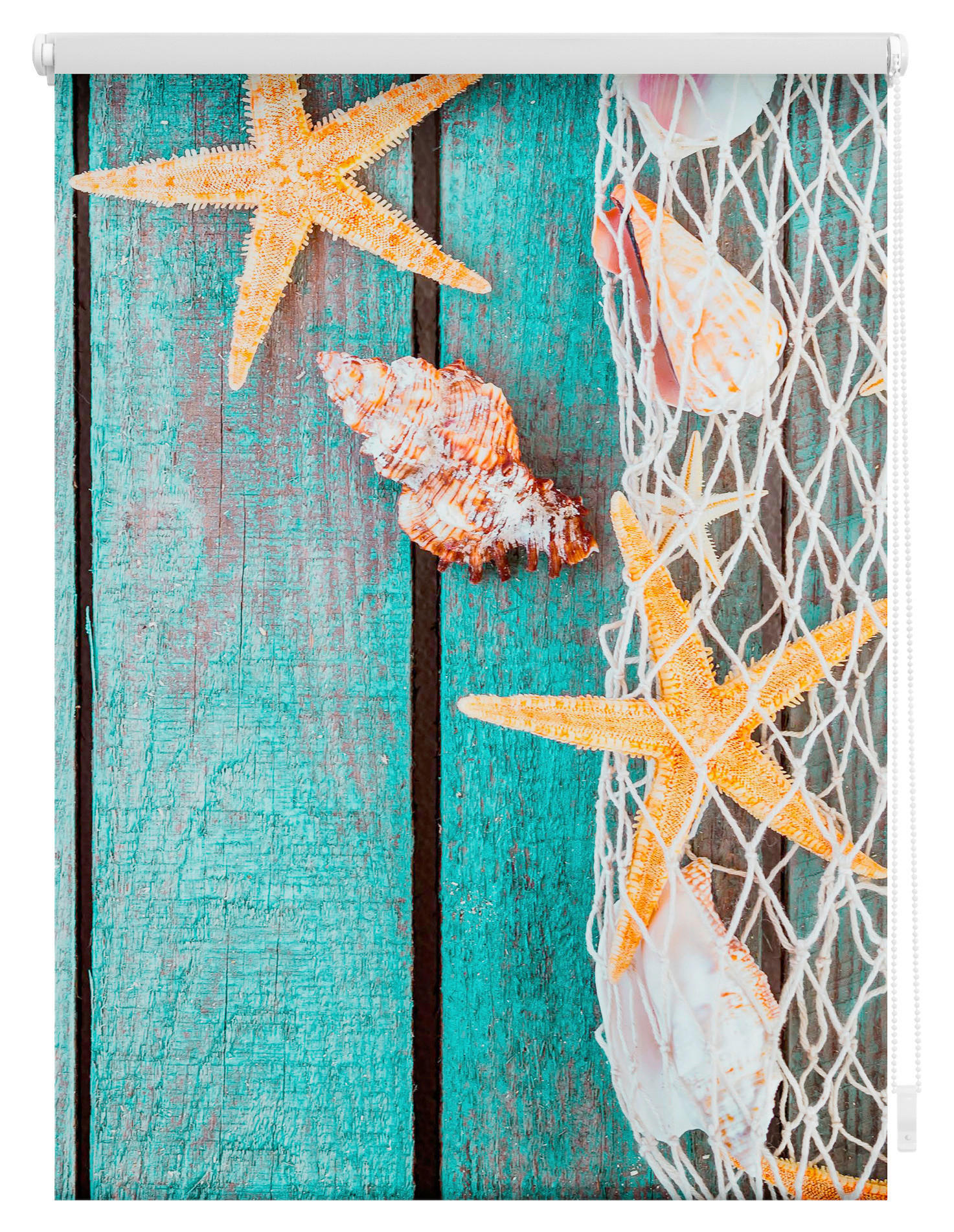 Thumbnail - LICHTBLICK Rollo Bretter Beach petrol B/L: ca. 60x150 cm