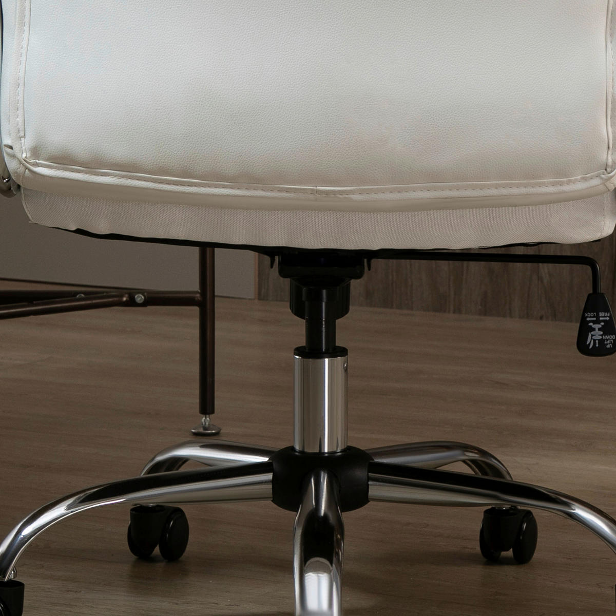 Drehstuhl 921-473WT weiß 921-473WT - weiß (66,00/121,00/69,00cm) - Vinsetto