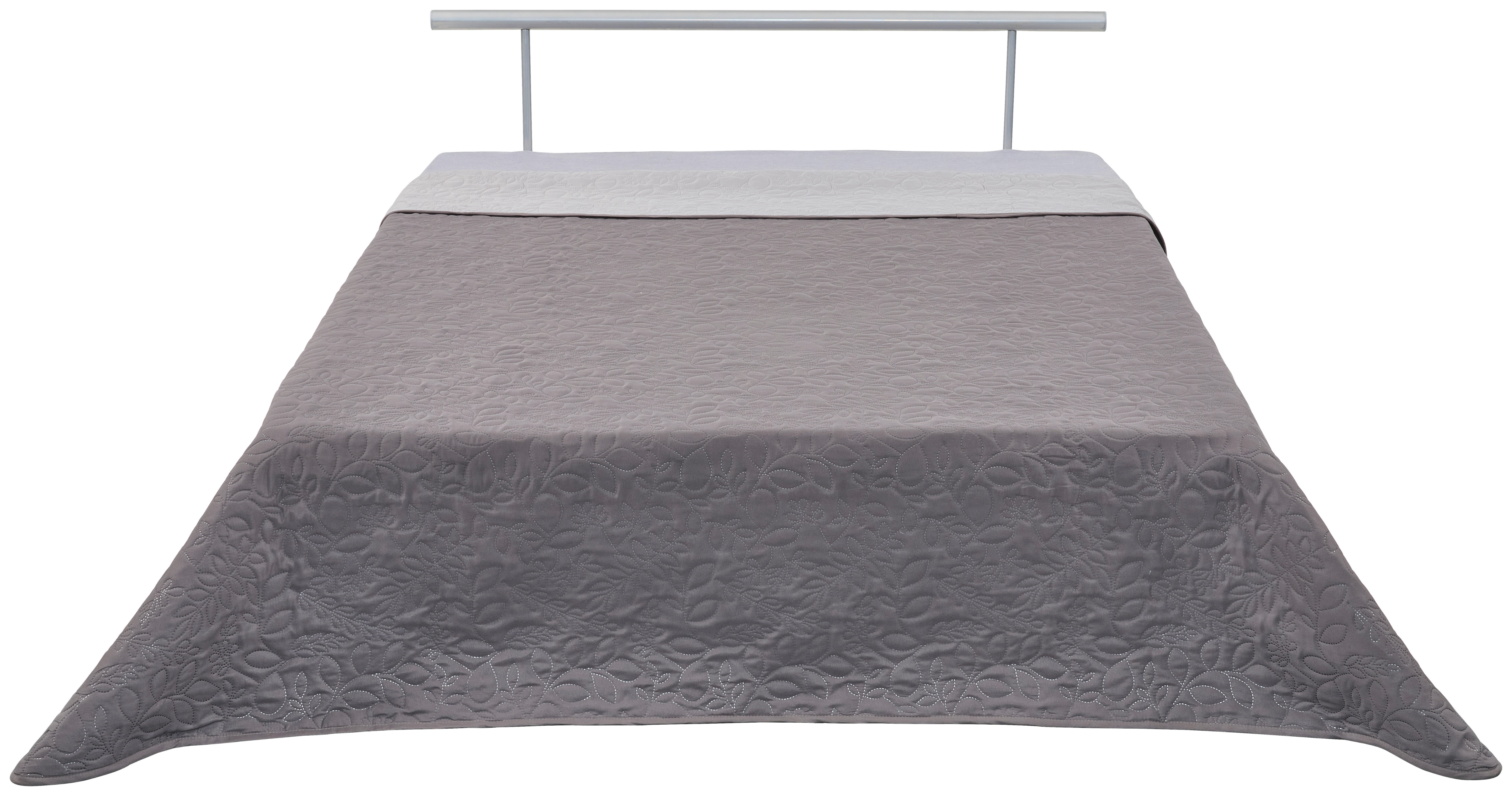 Tagesdecke Tagesdecke uni granit 220x240 - granit (220,00/240,00cm)