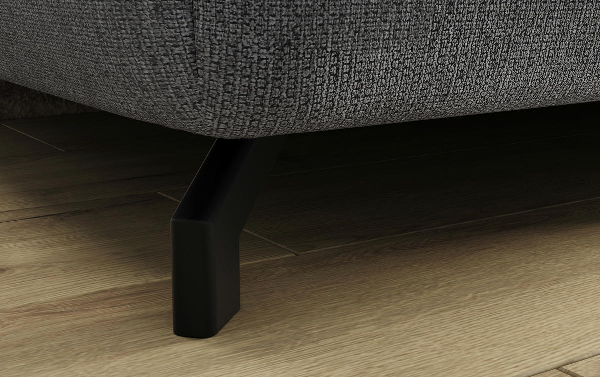Ecksofa Maradona stone Microfaser B/H/T: ca. 317x93x226 cm Maradona - schwarz/stone (317,00/93,00/226,00cm)