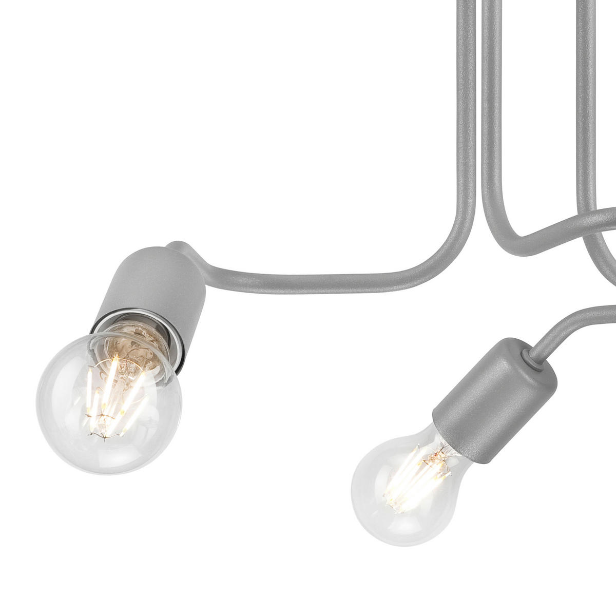 Lamkur Deckenleuchte silber Stahl B/H/L: ca. 34x38x38 cm 3 Brennstellen Charlie - silber (38,00/34,00/38,00cm) - Lamkur