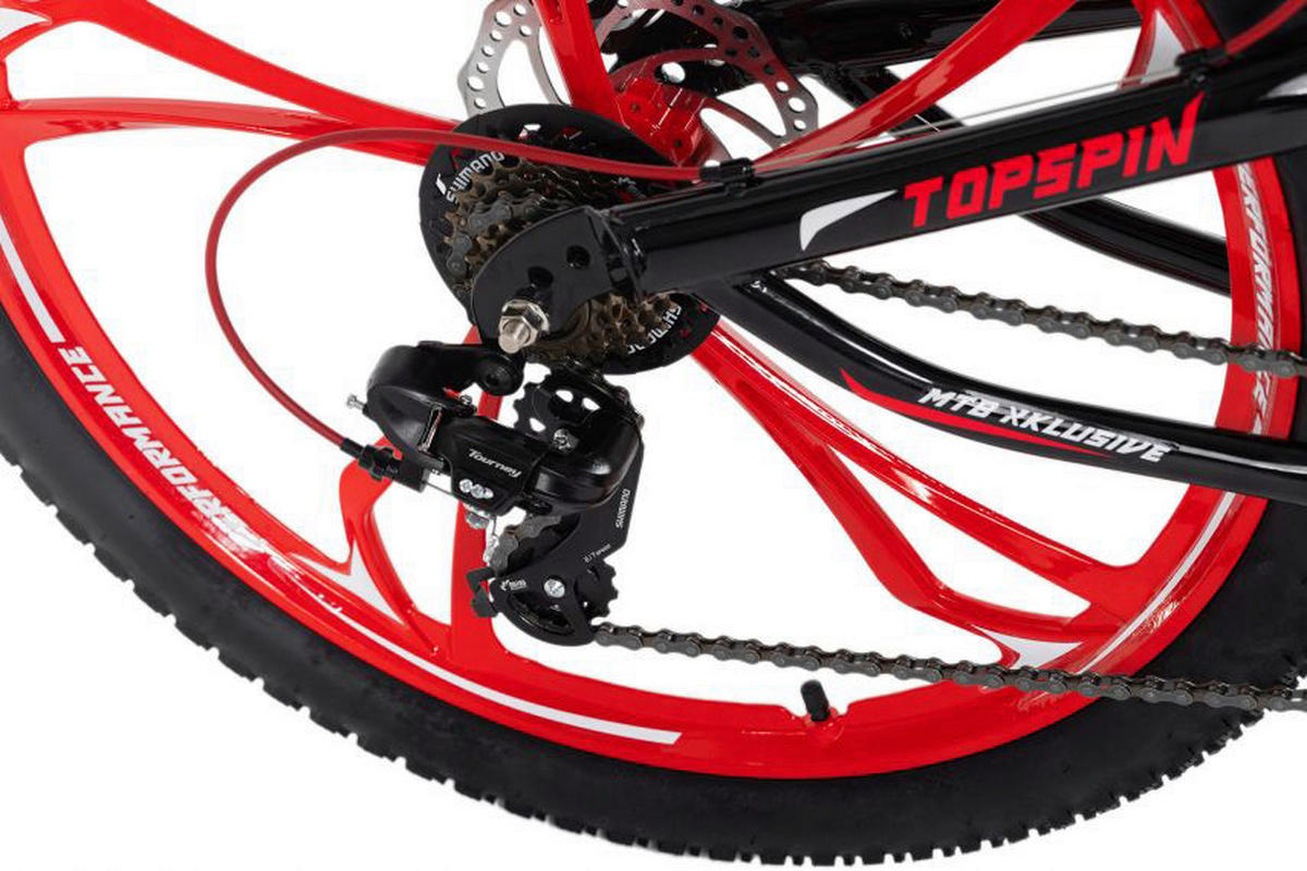 KS-Cycling Mountainbike Topspin Fully Topspin 26 Zoll Rahmenhöhe 51 cm 21 Gänge rot rot ca. 26 Zoll Topspin - rot/schwarz - KS-Cycling